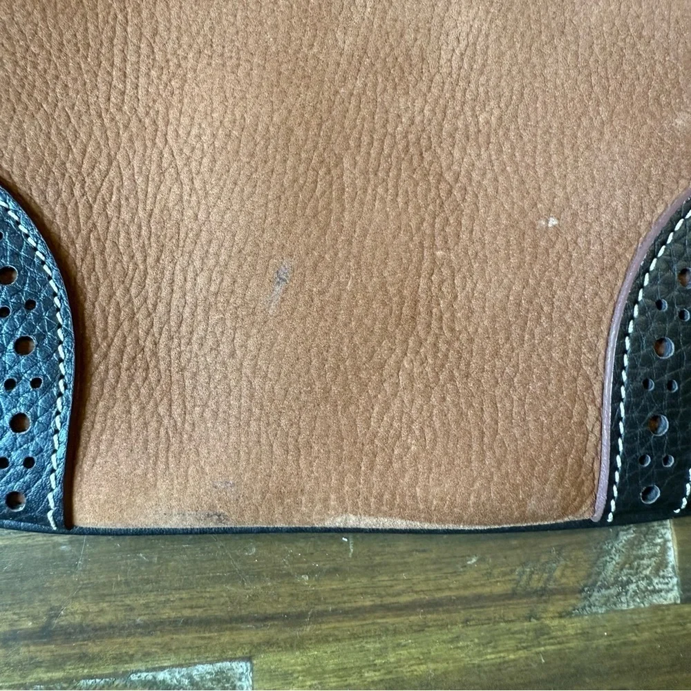 Vintage Dooney & Bourke Brown Suede Leather Shoulder Bag Satchel